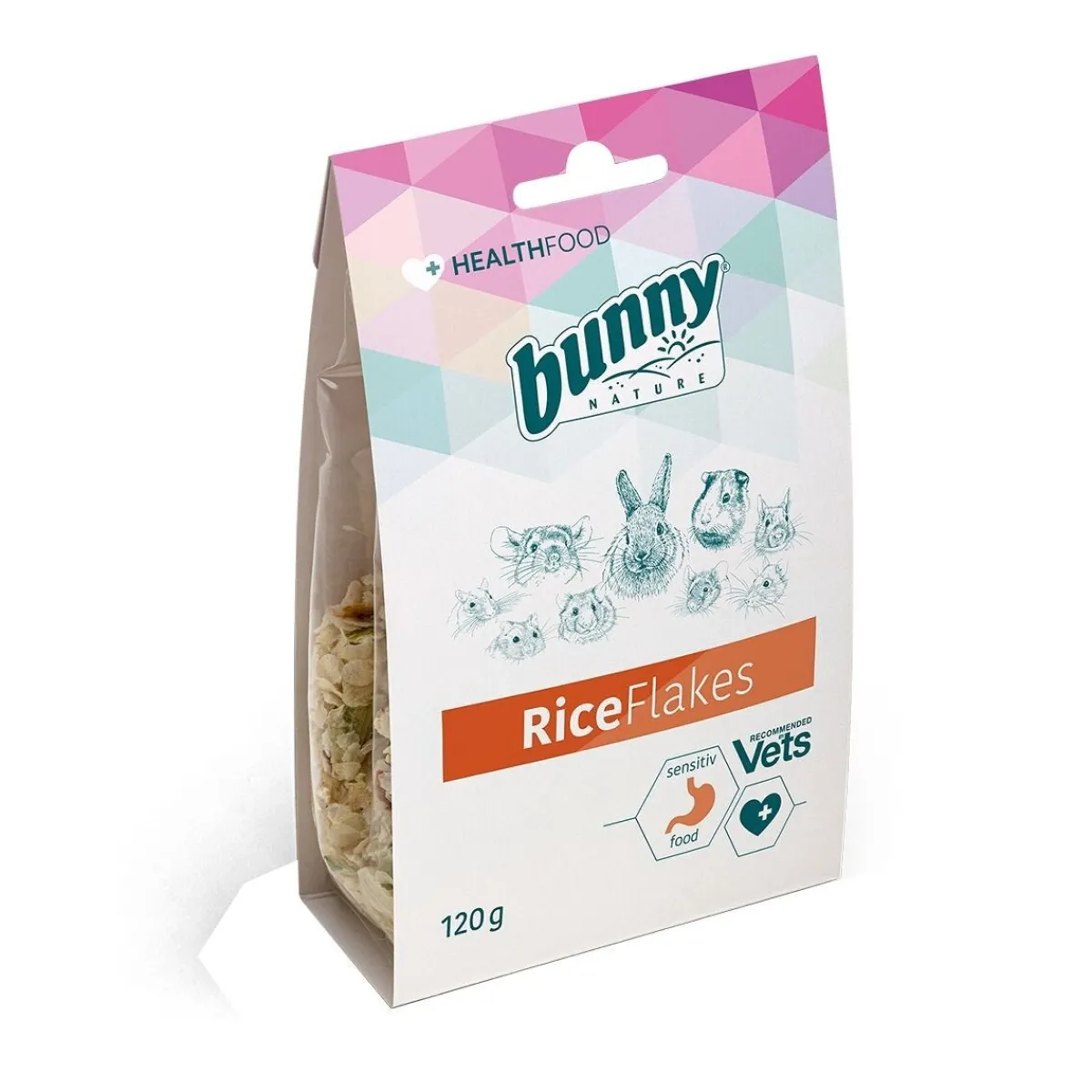 Bunny Nature Gerbiilin Hoito|Rotan Hoito*Health RiceFlakes 120g