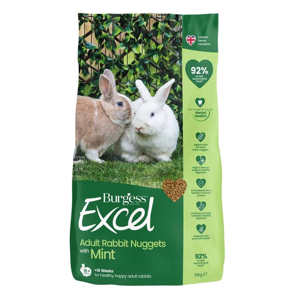 Burgess Pieneläinten Ruoka|Kanin Ruoka*Excel Rabbit Adult 10kg
