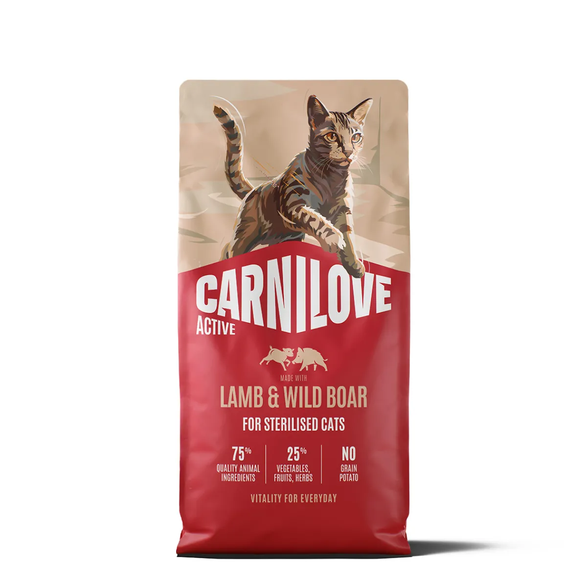 Carnilove Viljaton Kissanruoka|Kissan Kuivaruoka*Cat Active Sterilised Lamb & Wild boar
