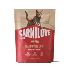 Carnilove Viljaton Kissanruoka|Kissan Kuivaruoka*Cat Active Sterilised Lamb & Wild boar