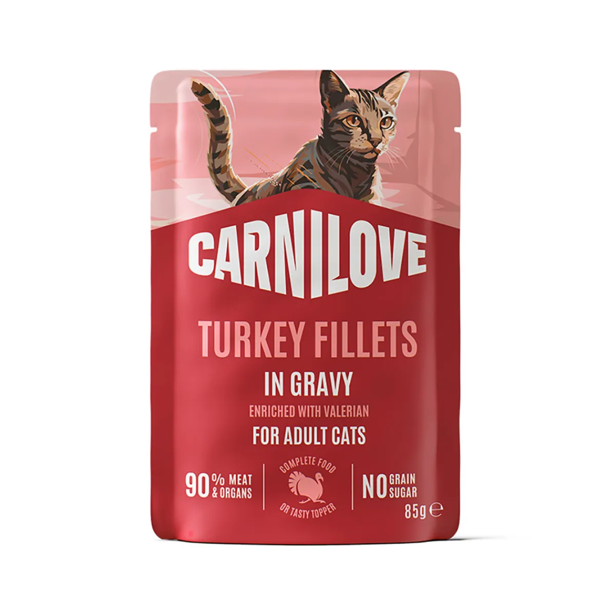 Carnilove Kissan Märkäruoka|Uutuudet Kissoille*Cat Adult Turkey with Valerian 85 g