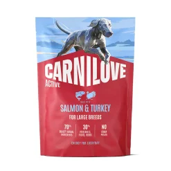 Carnilove Koiran Kuivaruoka|Viljaton Koiranruoka*Dog Adult Active Large Breed Salmon & Turkey