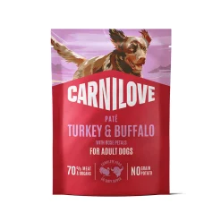 Carnilove Koiran Märkäruoka Ja Makkarat|Uutuudet Koirille*Dog Adult Turkey & Buffalo Patee 300 g