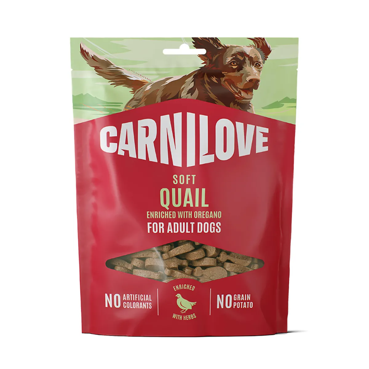 Carnilove Pehmeät Koiran Herkut|Pikkuherkut Ja Treeninamit*Dog Soft Snack Quail with Oregano 200 g