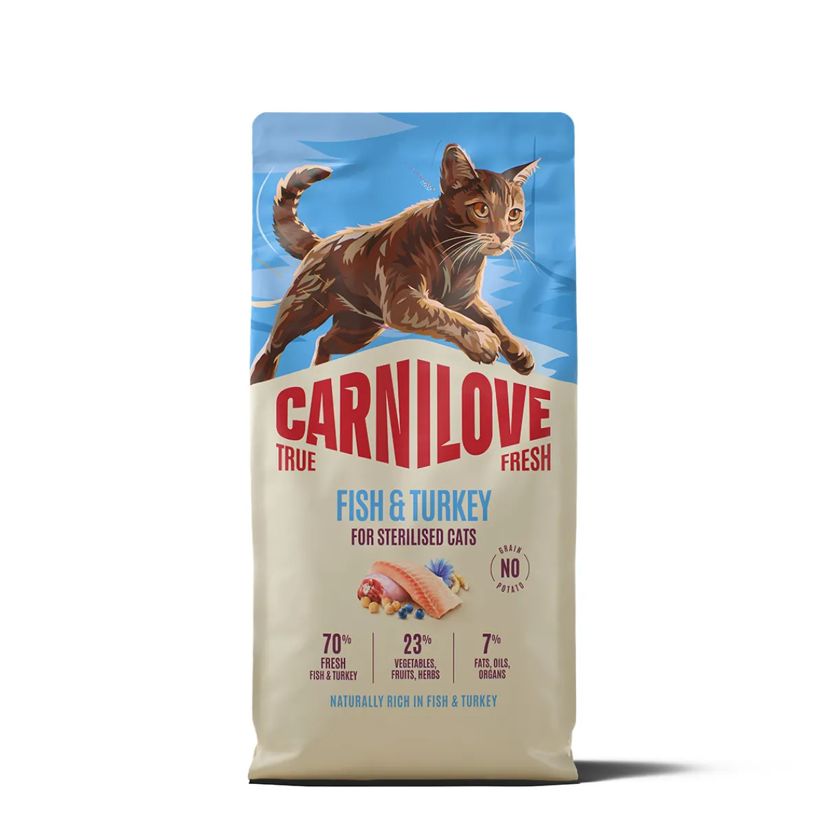 Carnilove Kissan Erikoisruoat|Viljaton Kissanruoka*True Fresh Cat Adult Sterilised Fish & Turkey