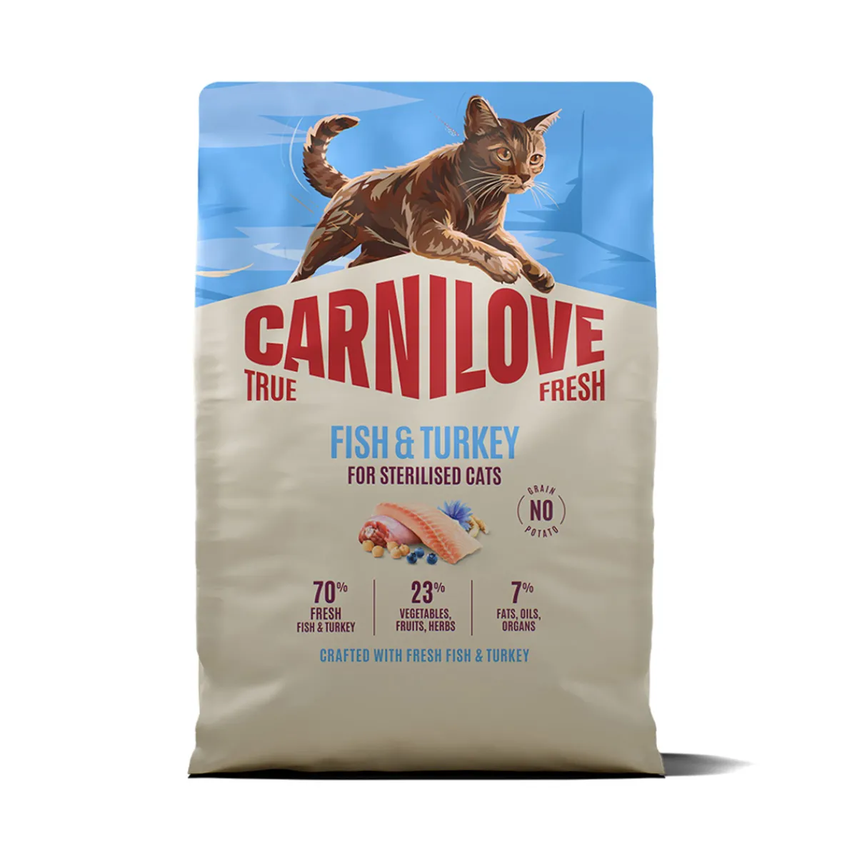 Carnilove Kissan Erikoisruoat|Viljaton Kissanruoka*True Fresh Cat Adult Sterilised Fish & Turkey