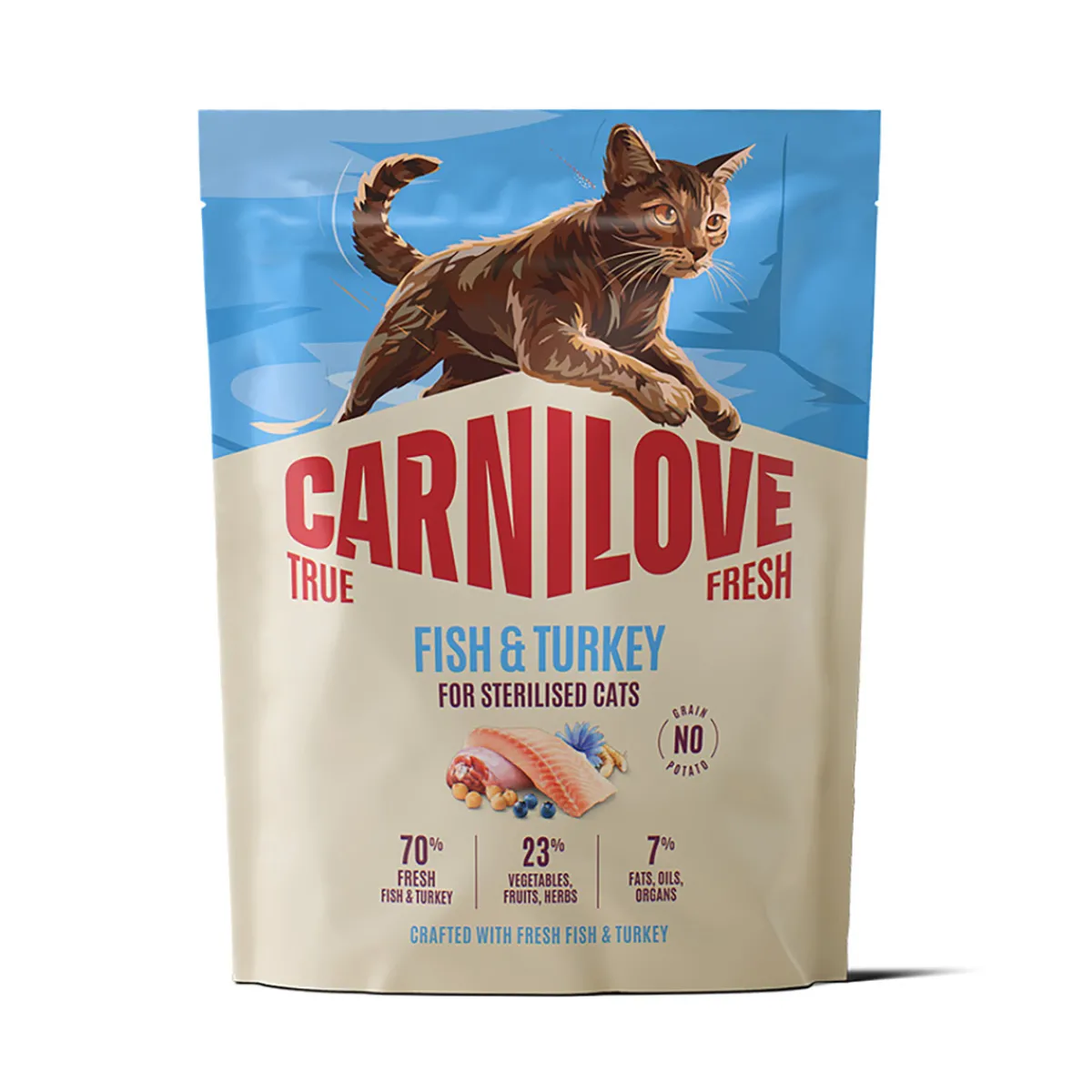 Carnilove Kissan Erikoisruoat|Viljaton Kissanruoka*True Fresh Cat Adult Sterilised Fish & Turkey