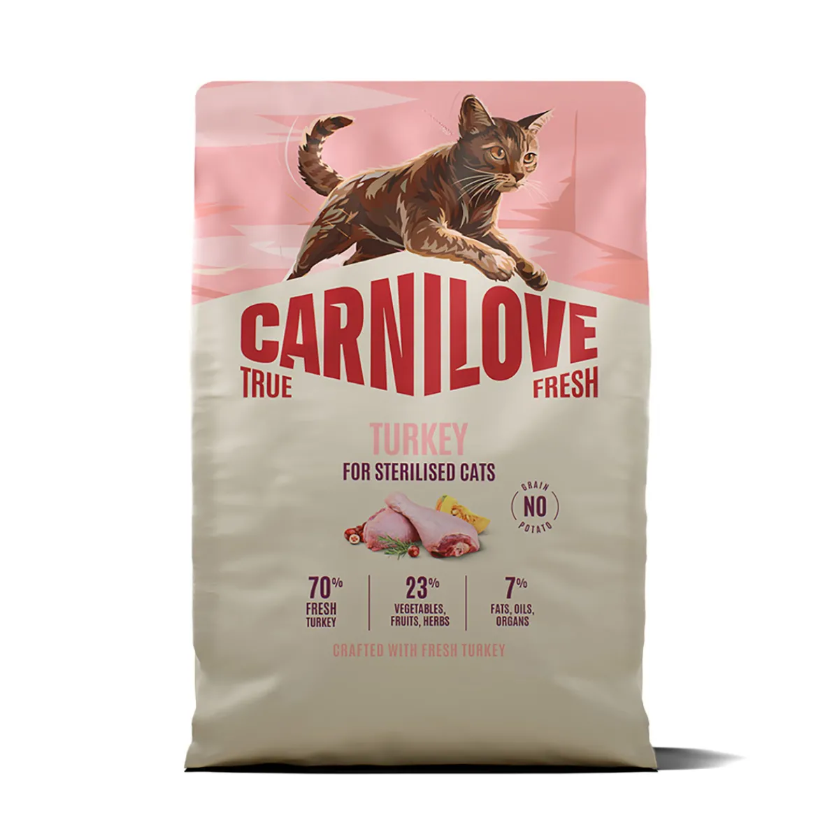 Carnilove Kissan Erikoisruoat|Viljaton Kissanruoka*True Fresh Cat Adult Sterilised Turkey