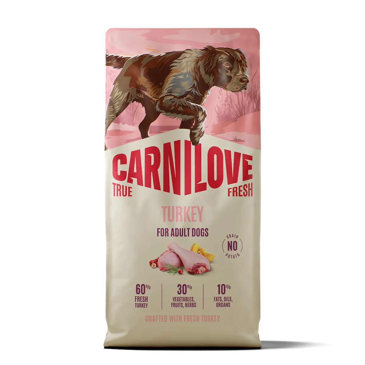 Carnilove Koiran Kuivaruoka|Viljaton Koiranruoka*True Fresh Dog Adult Turkey