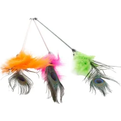 Flamingo Kissanhuiskat Ja -Onget*Cat Dangler Feathers 36cm
