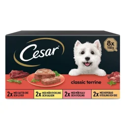 Cesar Koiran Märkäruoka Ja Makkarat*Classic Terrine Adult Loaf 24x150 g