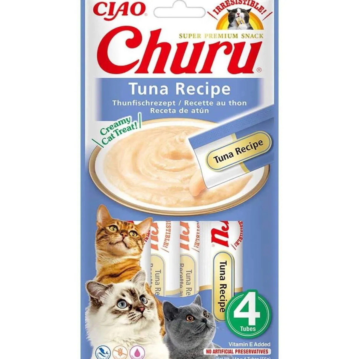 Churu Nestemäiset Kissanherkut|Ruokalisukkeet*Creamy Pyree tonnikala
