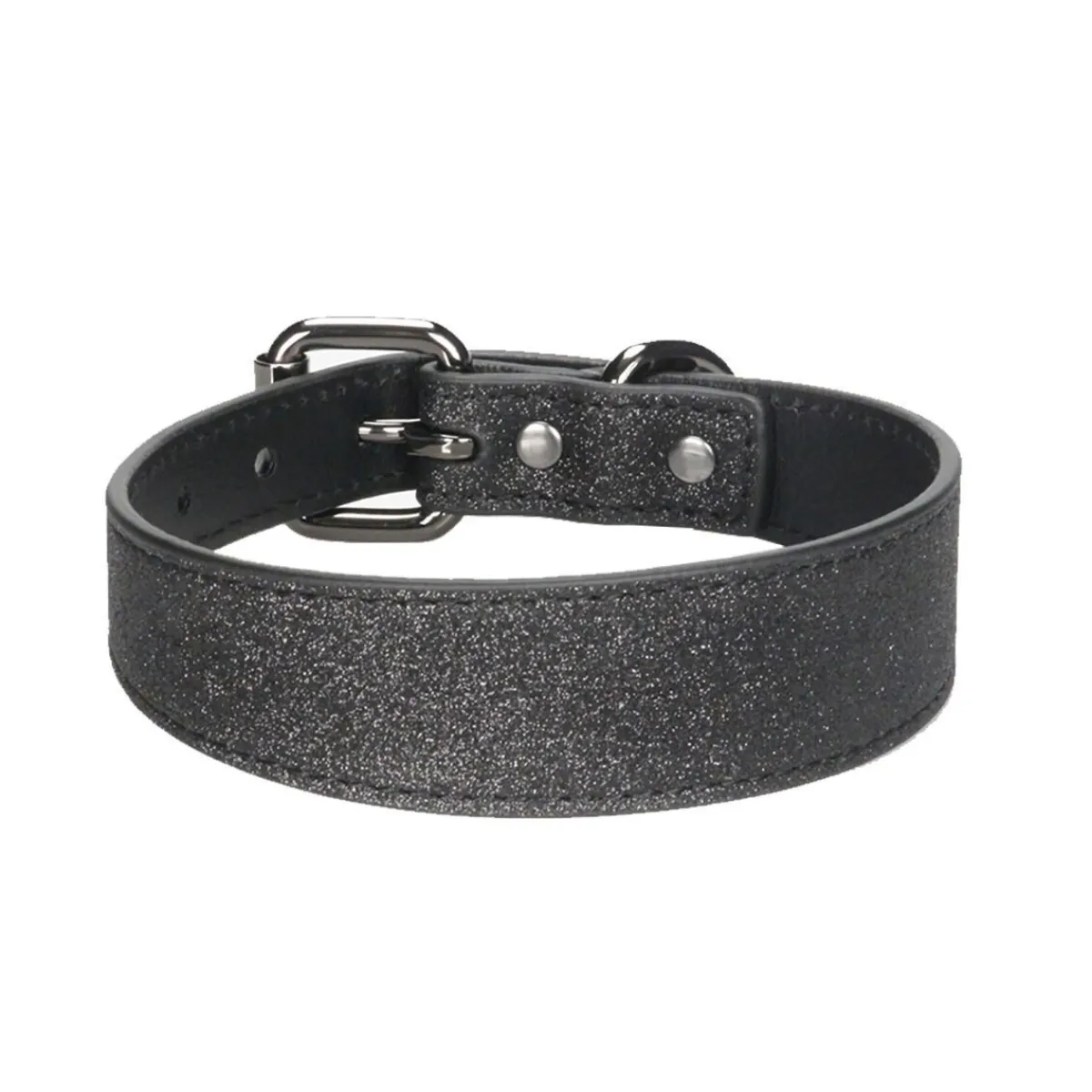 Collar of Sweden Koiran Pannat*kapea solkipanta, musta glitter