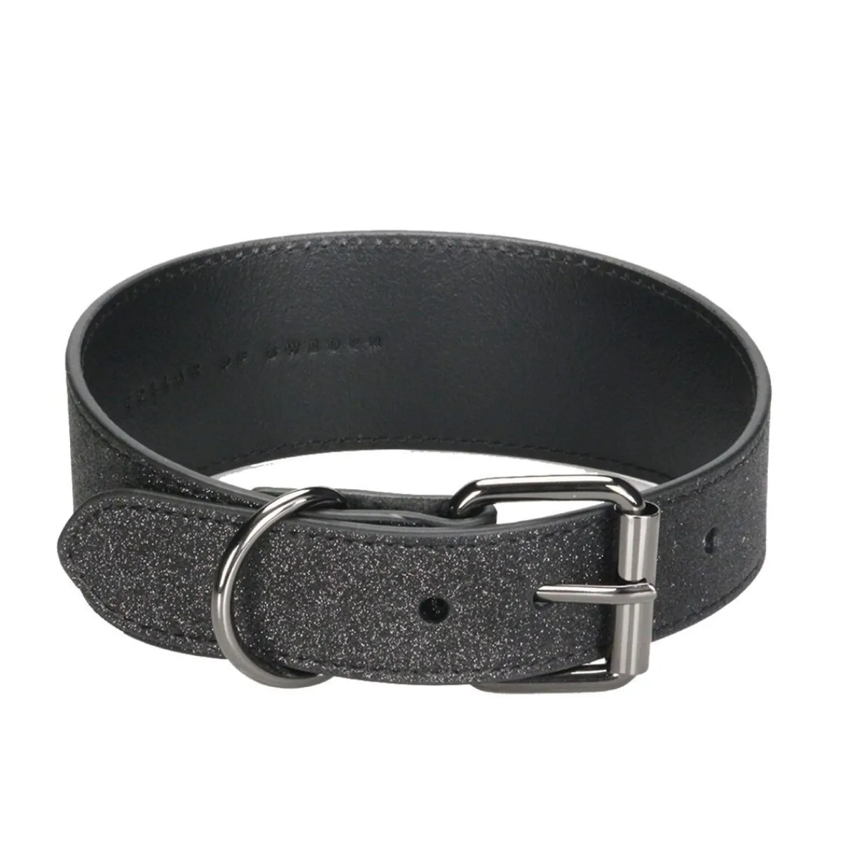 Collar of Sweden Koiran Pannat*leveä solkipanta, musta glitter