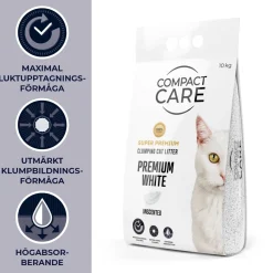 Compact Care Tarjoukset Kissoille*Premium White Unscented 4 x 10kg