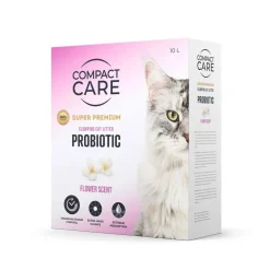 Compact Care Paakkuuntuva Kissanhiekka|Hajustettu Kissanhiekka*Probiotic Flower 10l