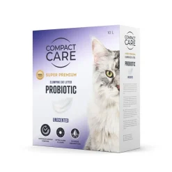 Compact Care Paakkuuntuva Kissanhiekka|Hajustamaton Kissanhiekka*Probiotic Unscented 10l