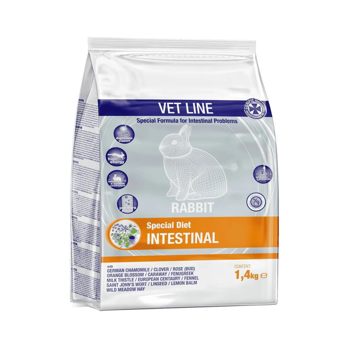 Cunipic Kanin Ruoka|Pieneläinten Ruoka*Vet Line Rabbit Intestinal 1,4 kg