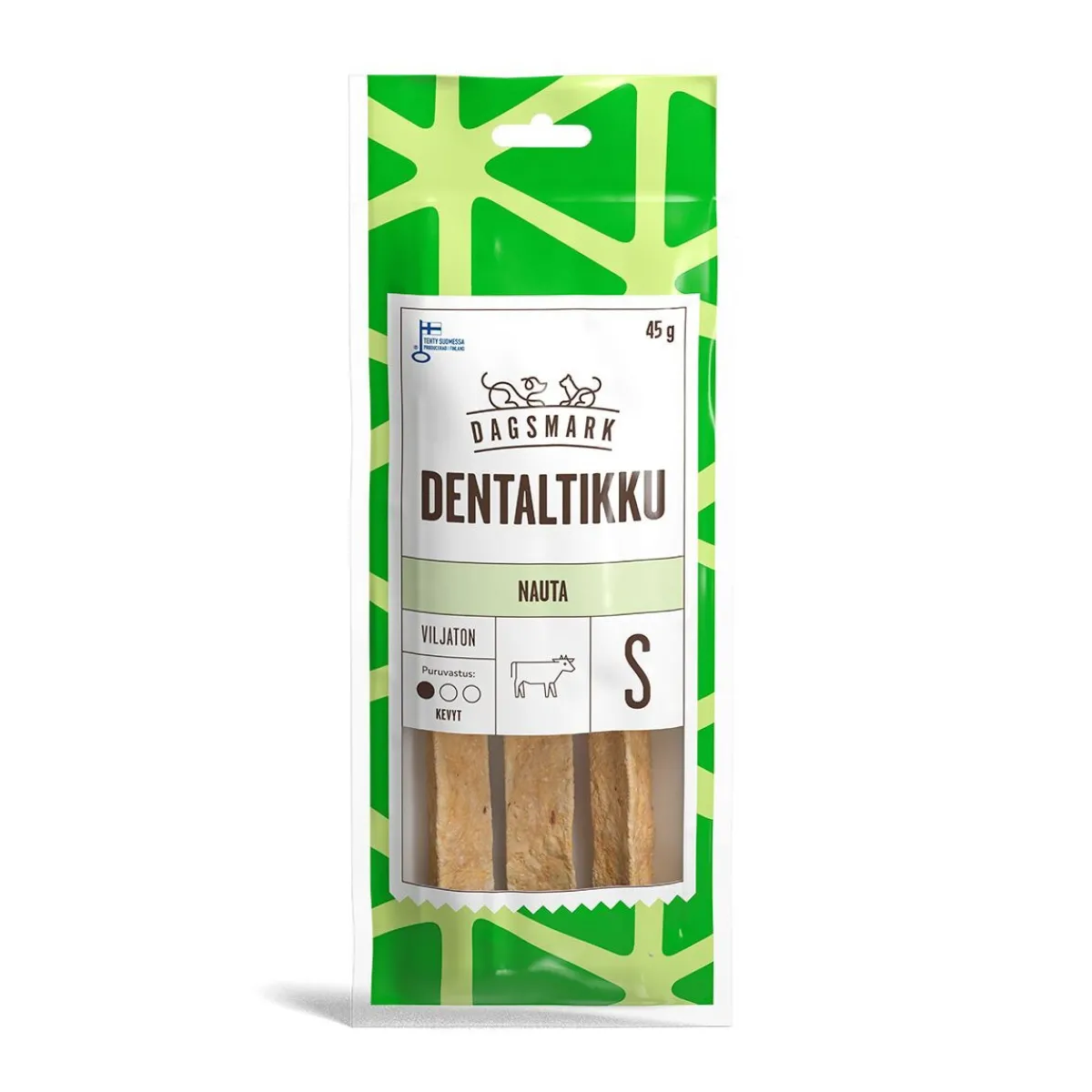 Dagsmark Kotimaiset Koiran Herkut|Puruluut*Dentaltikku Nauta 45g