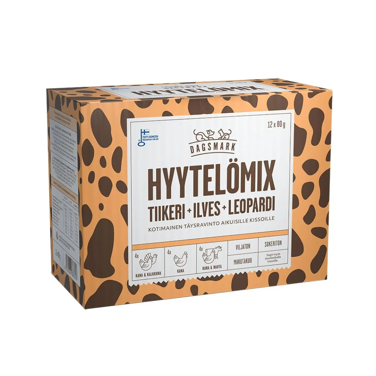 Dagsmark Kissan Märkäruoka|Kotimainen Kissanruoka*Hyytelömix 12x80g