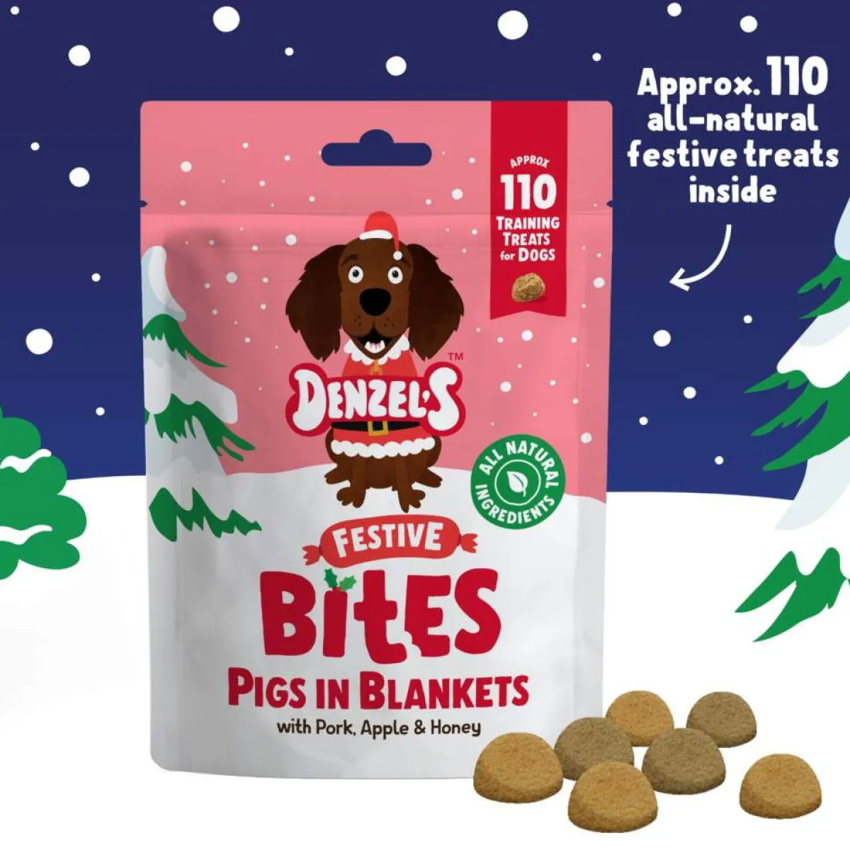 Denzel's Koiran Jouluherkut Ja Kalenterit|Pikkuherkut Ja Treeninamit*Christmas Stocking -herkkulahjapakkaus koiralle 245g