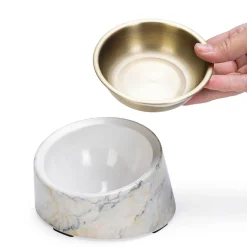 Designed by Lotte Koiranpennun Ruokailu|Kuppitelineet Ja Korotetut Kupit*Vita kissankuppi, beige