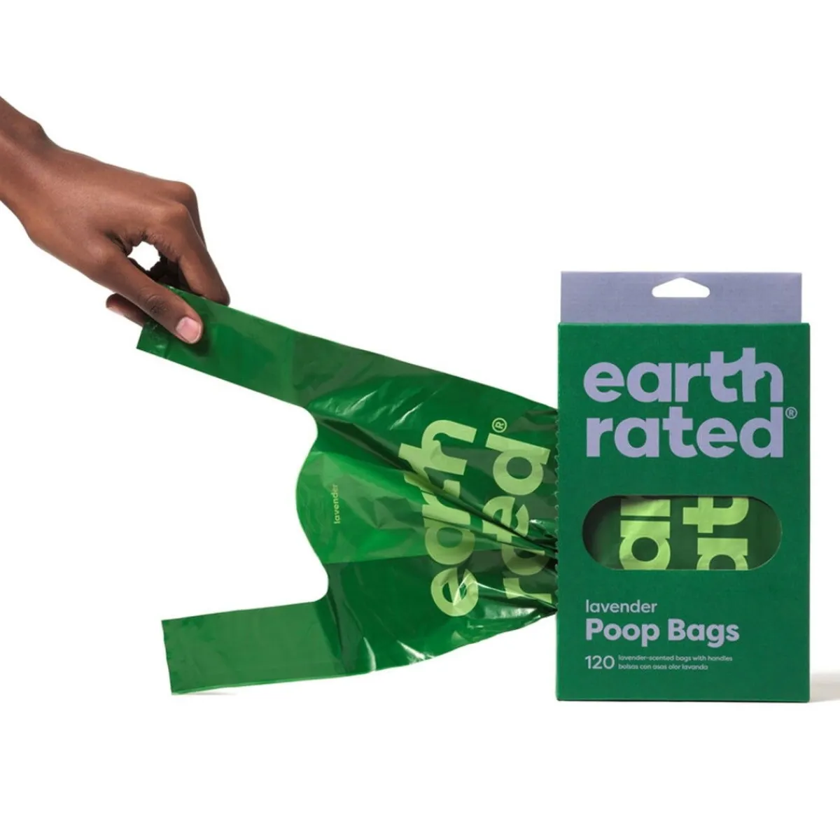 Earth Rated Koirankakan Kerääminen*kakkapussi kahvoilla PCR-muovia 120 kpl, laventeli