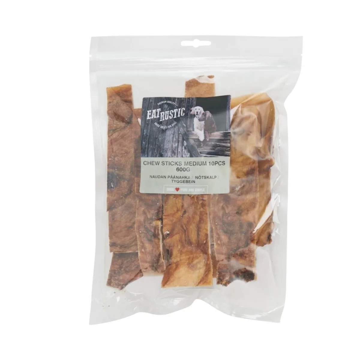 Eat Rustic Täyslihaherkut*Naudan päänahka medium
