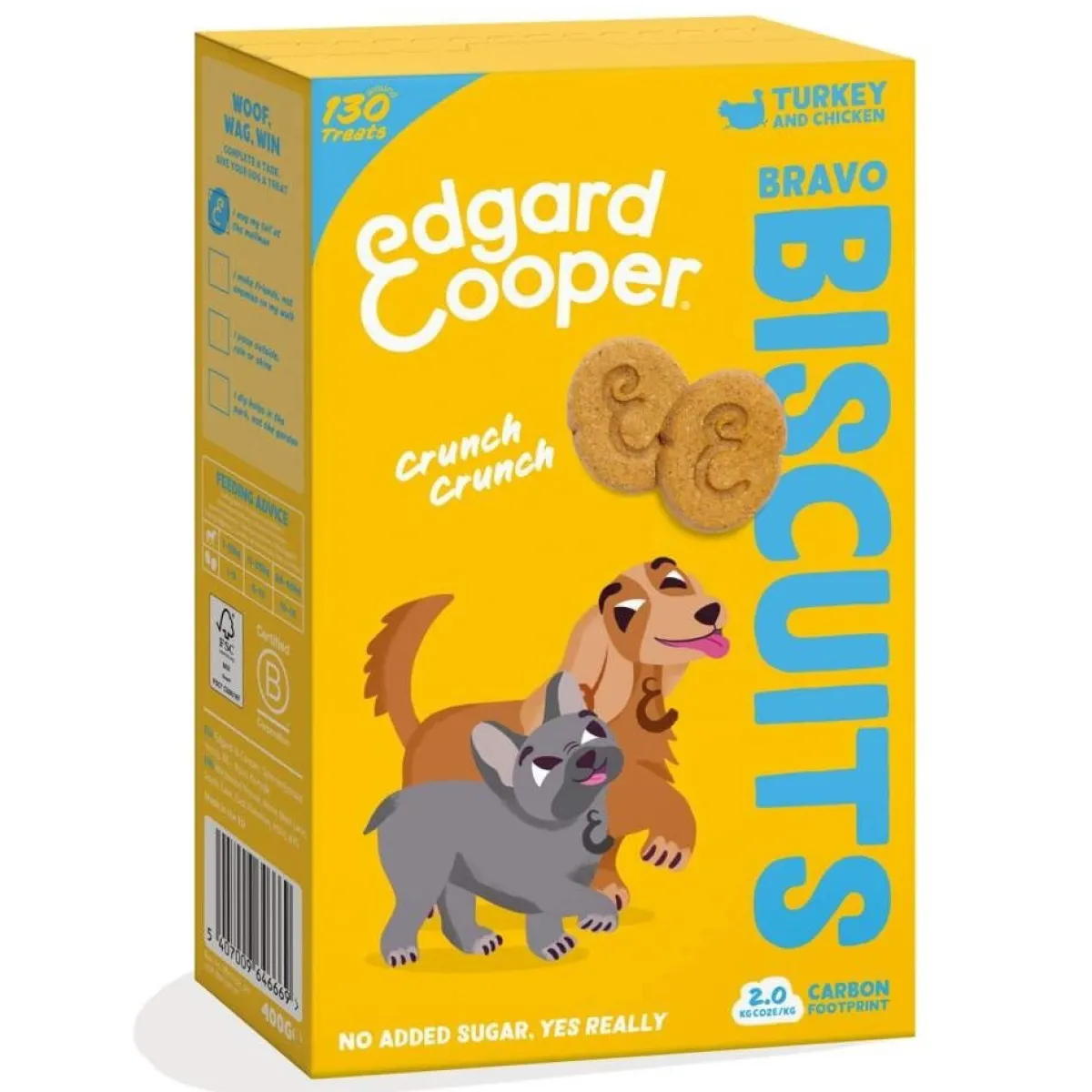 Edgard & Cooper™ Pikkuherkut Ja Treeninamit*E&C-koirankeksit, kalkkuna-kana 400 g