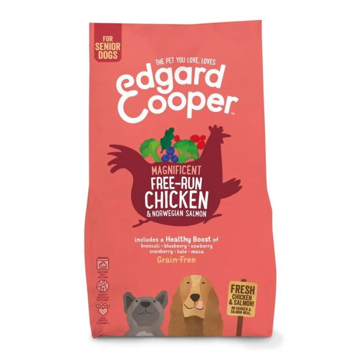 Edgard & Cooper™ Viljaton Koiranruoka|Senioriruoka Koiralle*Edgard&Cooper Senior Grain Free Chicken&Salmon