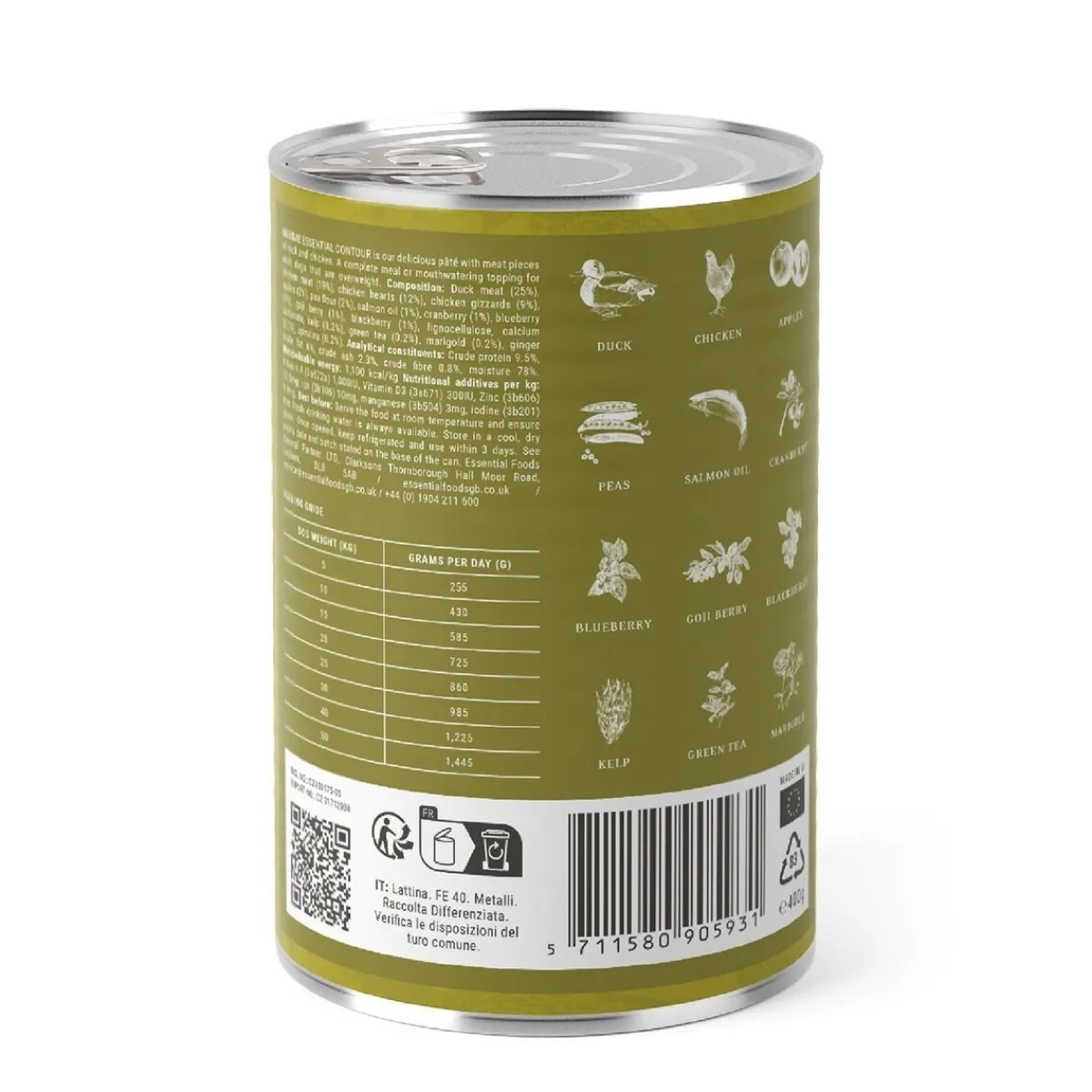 Essential Foods Koiran Märkäruoka Ja Makkarat*ESSENTIAL CONTOUR PATÉ 400g