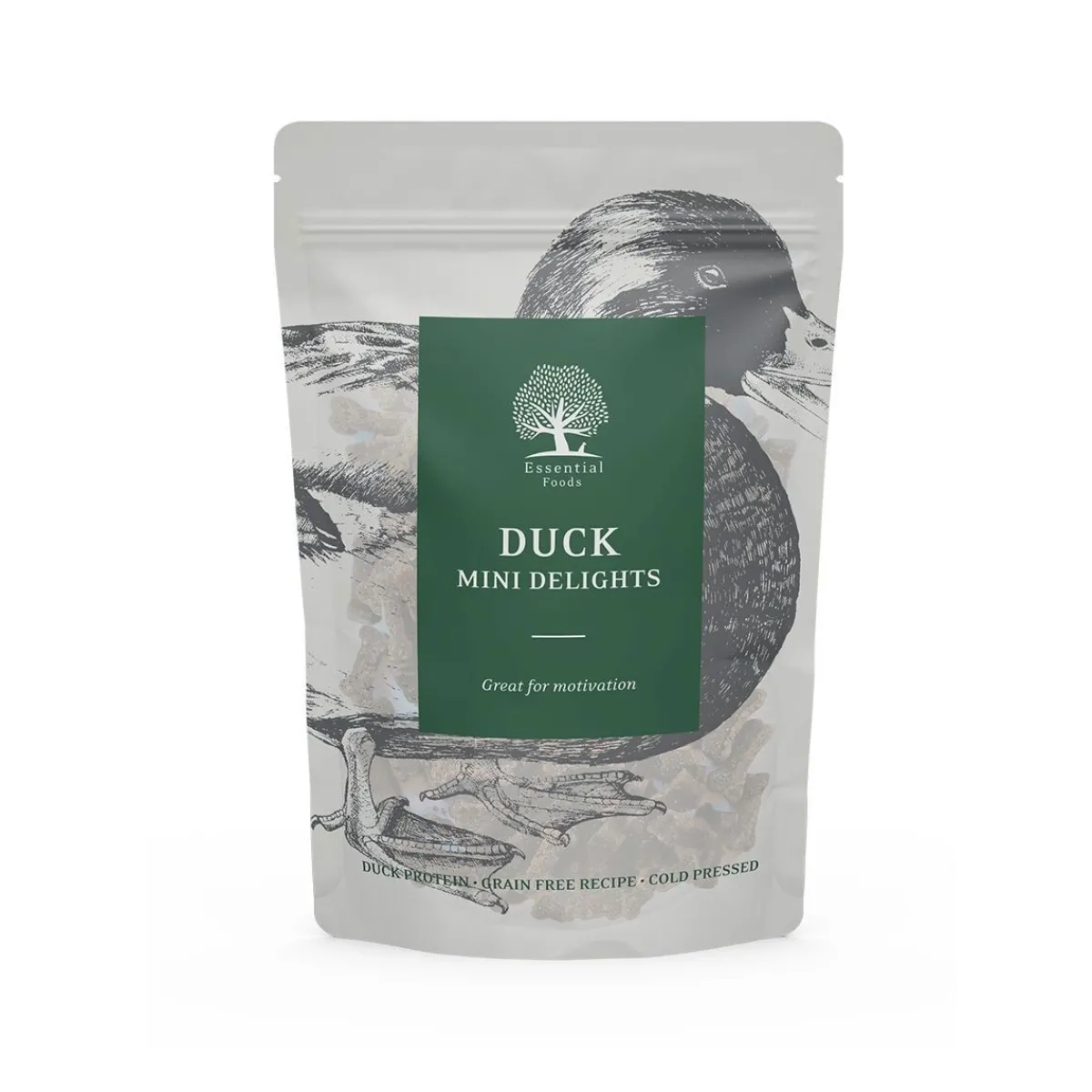 Essential Foods Pehmeät Koiran Herkut|Pikkuherkut Ja Treeninamit*ESSENTIAL Duck Mini Delights 100g