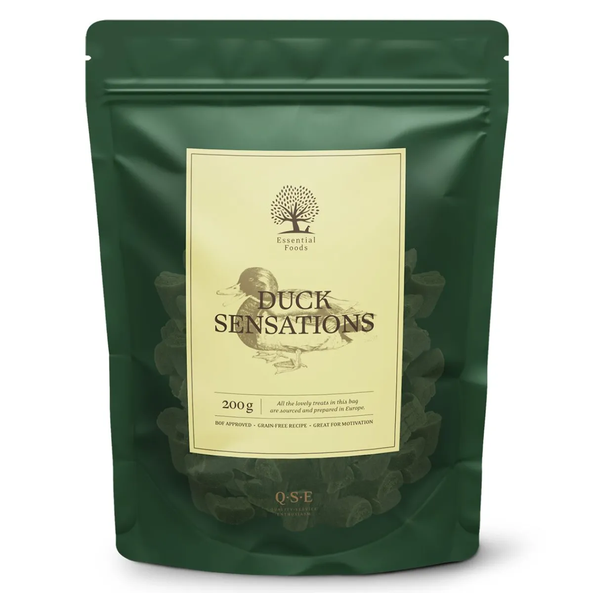 Essential Foods Pehmeät Koiran Herkut|Pikkuherkut Ja Treeninamit*ESSENTIAL Duck Sensations 200g