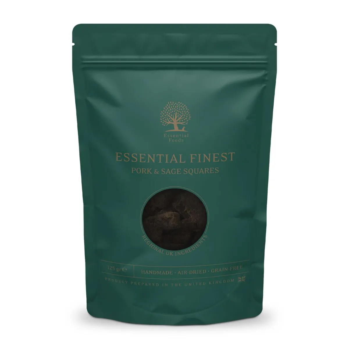 Essential Foods Pehmeät Koiran Herkut|Pikkuherkut Ja Treeninamit*ESSENTIAL Pork&Sage Squares 125g