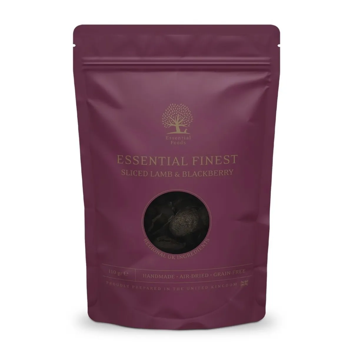Essential Foods Pehmeät Koiran Herkut|Pikkuherkut Ja Treeninamit*ESSENTIAL Sliced Lamb&Blackberry 110g