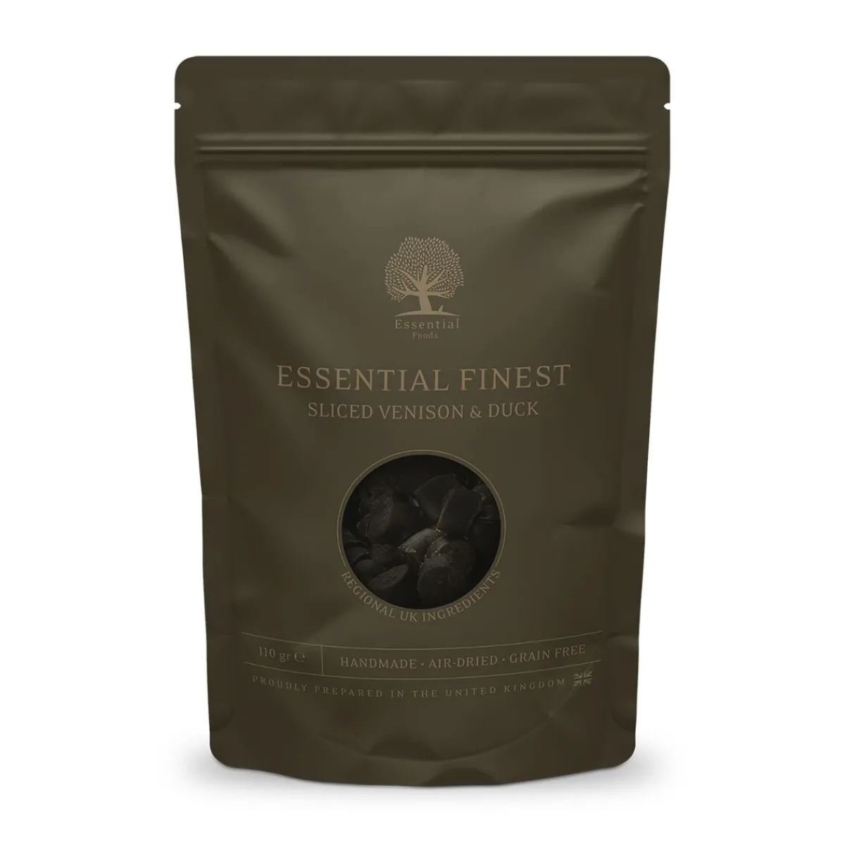 Essential Foods Pehmeät Koiran Herkut|Pikkuherkut Ja Treeninamit*ESSENTIAL Sliced Venison&Duck 110g