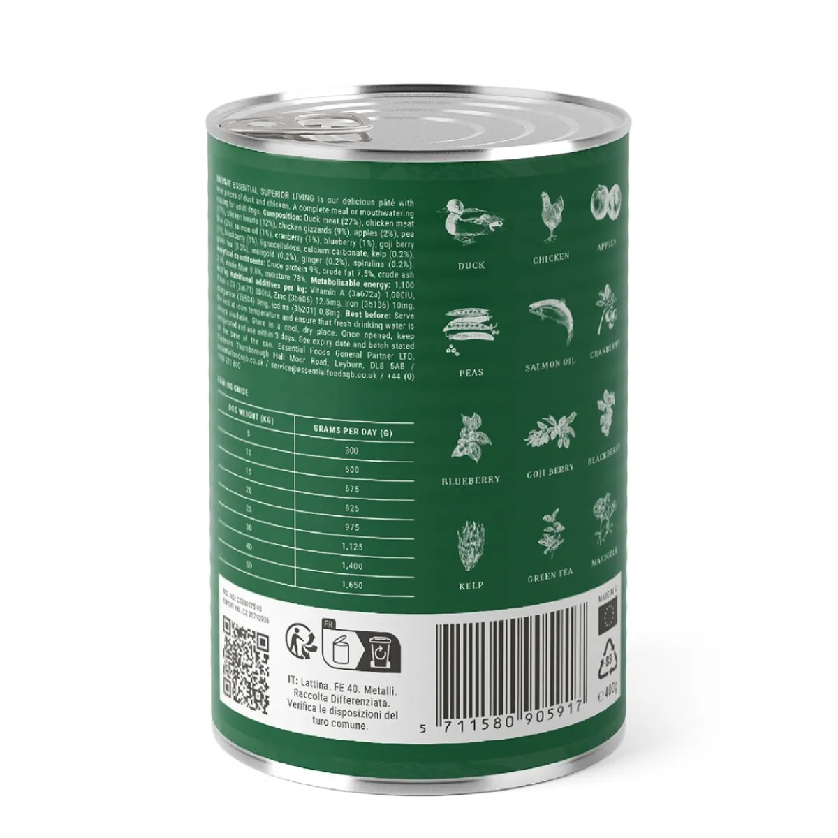 Essential Foods Koiran Märkäruoka Ja Makkarat*ESSENTIAL SUPERIOR LIVING PATÉ 400g