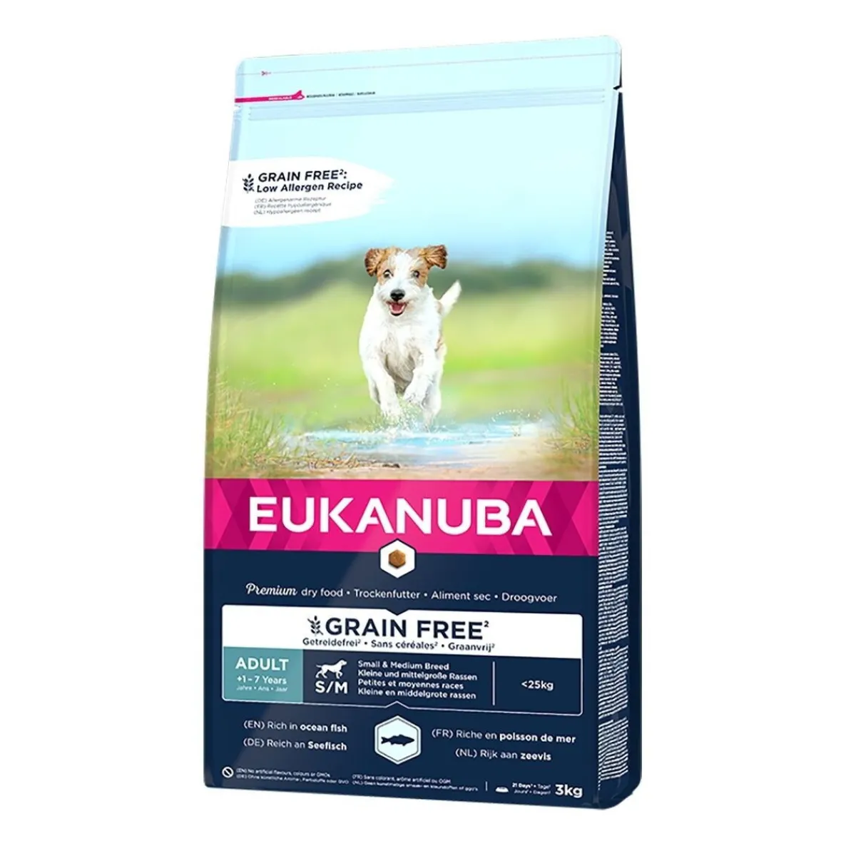 Eukanuba Koiran Kuivaruoka*Grain Free Adult Small & Medium Breed Ocean Fish