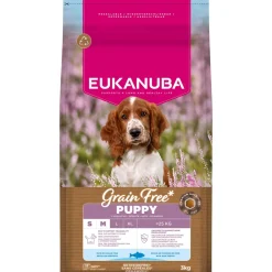 Eukanuba Penturuoka|Koiran Kuivaruoka*Grain Free Puppy Small & Medium Breed Ocean Fish