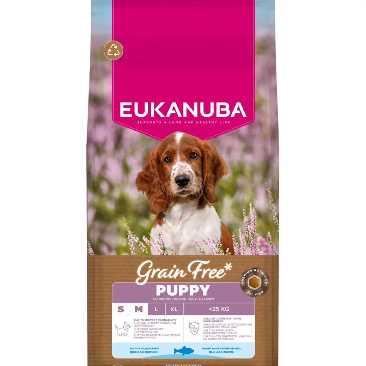 Eukanuba Penturuoka|Koiran Kuivaruoka*Grain Free Puppy Small & Medium Breed Ocean Fish