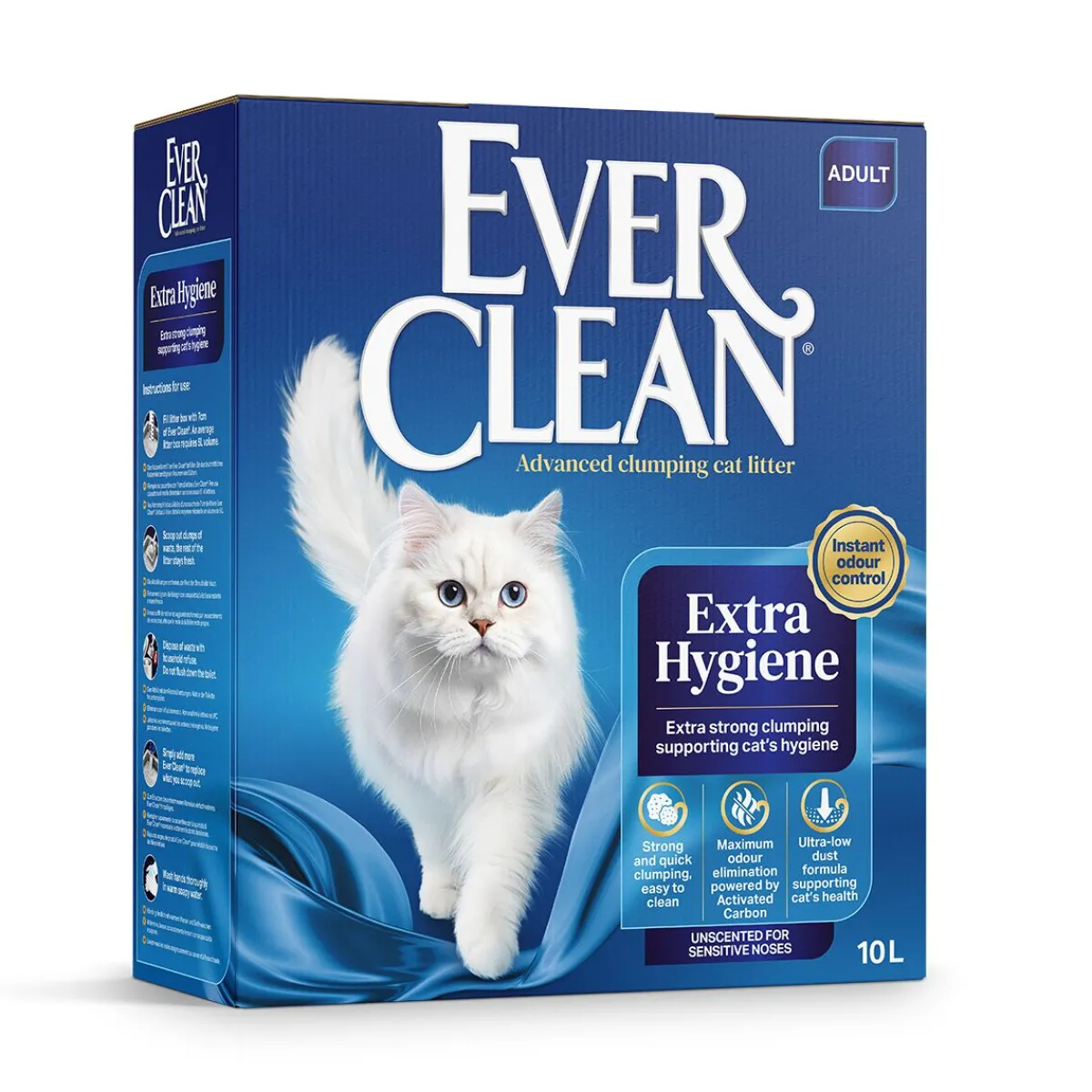 Ever Clean Tarjoukset Kissoille*Extra Strong Unscented 4 x 10L