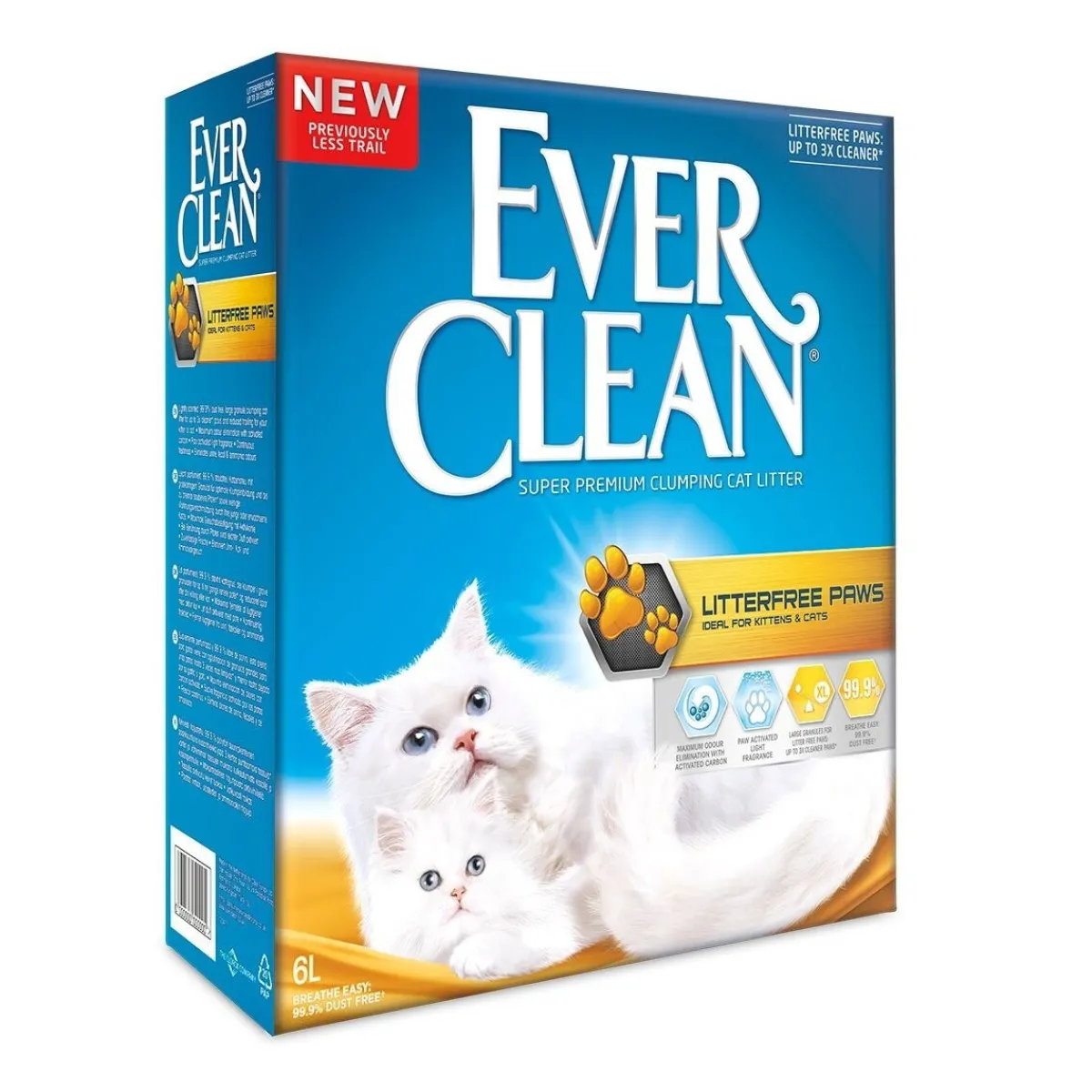 Ever Clean Paakkuuntuva Kissanhiekka|Tarjoukset Kissoille*Litterfree Paws 4 x 10L