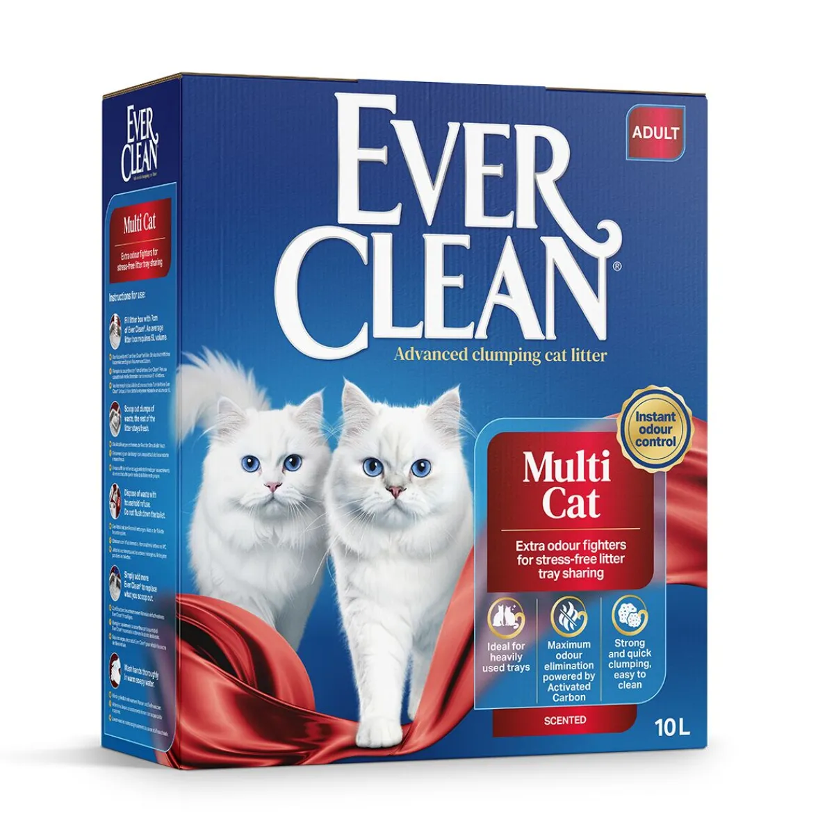 Ever Clean Paakkuuntuva Kissanhiekka|Tarjoukset Kissoille*Multi Cat 4 x 10 L