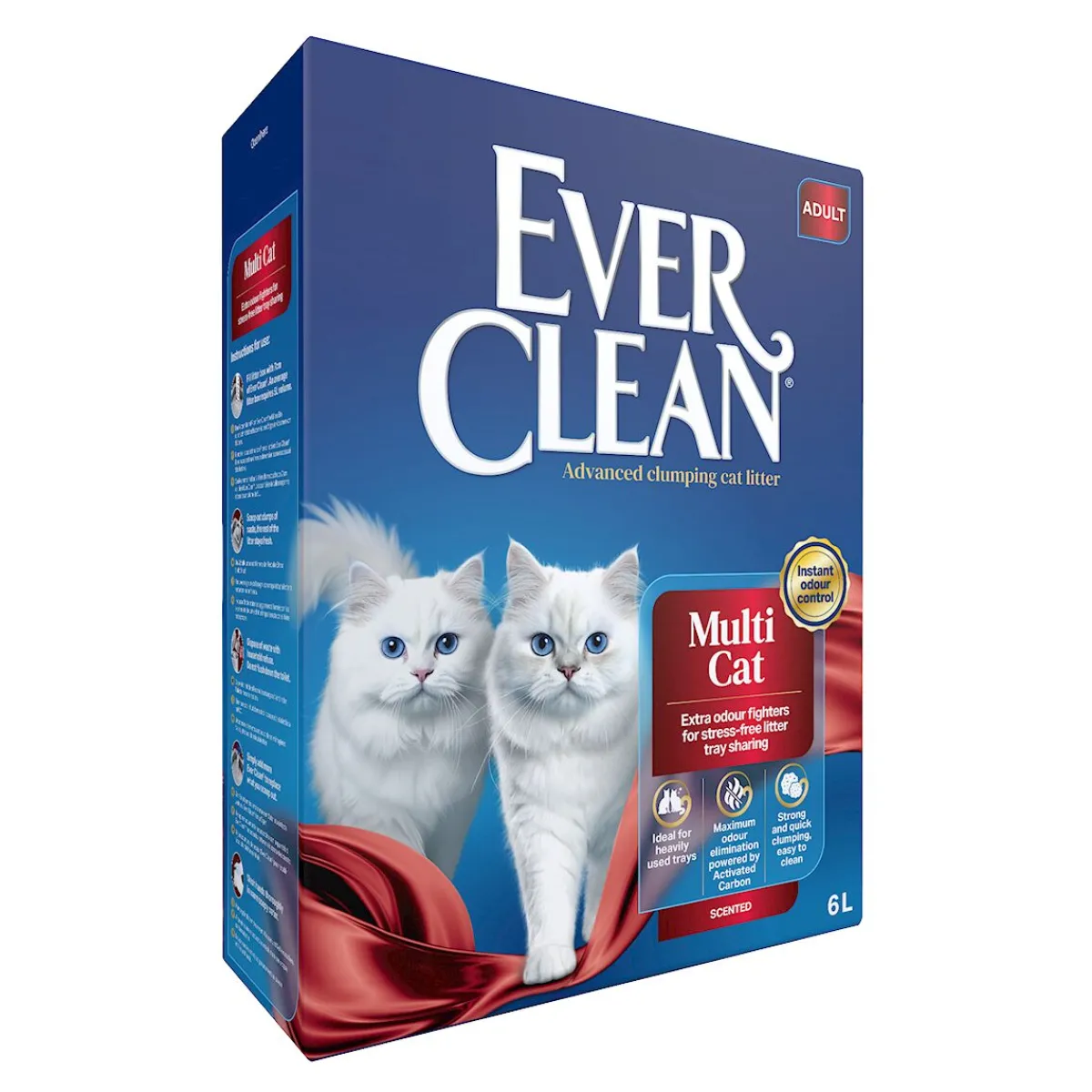 Ever Clean Paakkuuntuva Kissanhiekka|Tarjoukset Kissoille*Multi Cat 4 x 10 L