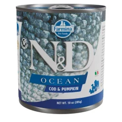 Farmina Koiran Märkäruoka Ja Makkarat*N&D Dog Ocean Cod & Pumpkin 285 g