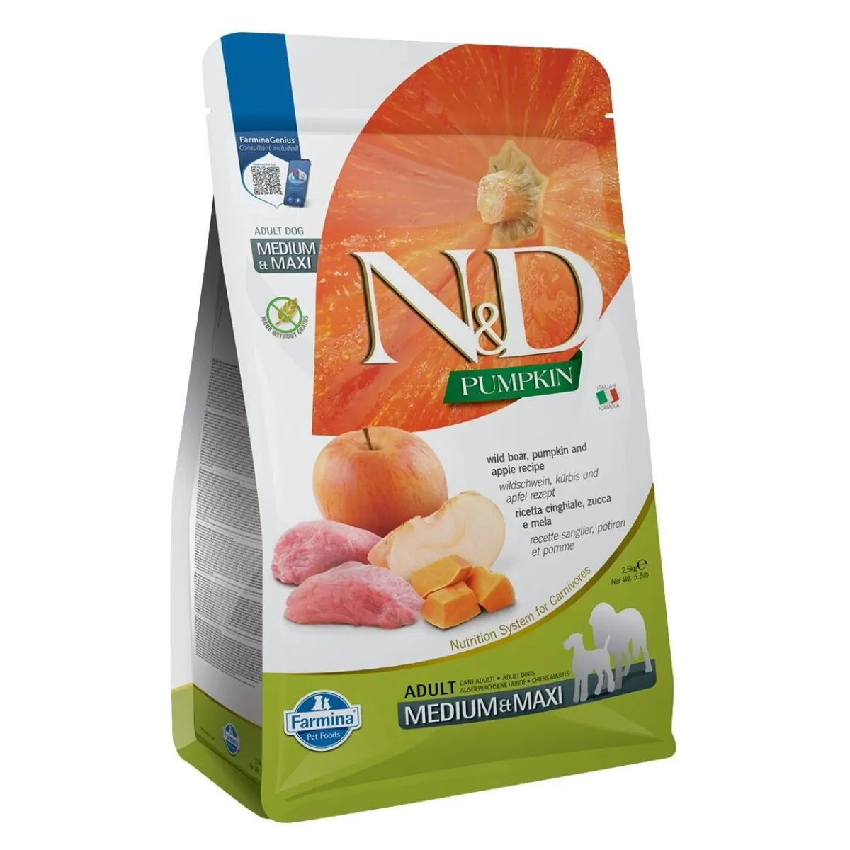 Farmina Koiran Kuivaruoka*N&D Dog Pumpkin Wild Boar & Apple M/L