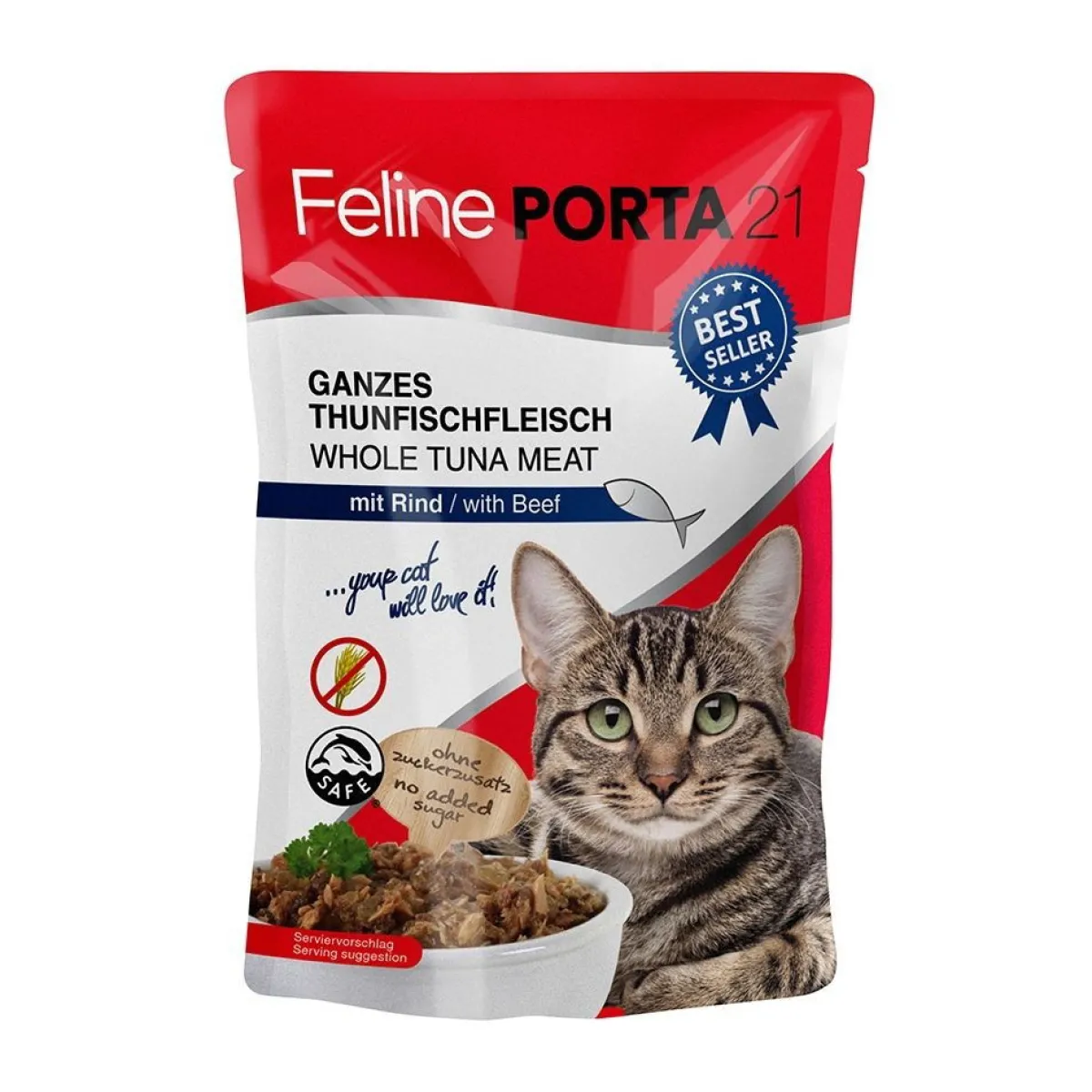Feline Porta 21 Kissan Märkäruoka*Tonnikala & Nauta, 100 g