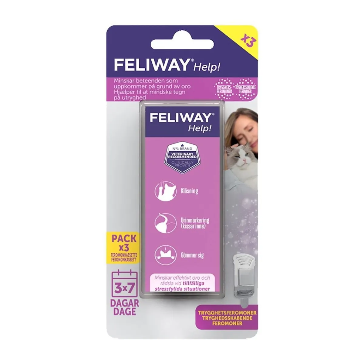 Feliway Tarjoukset Koirille|Kissan Stressi Ja Pelko*Help -täyttöpakkaus 3 kpl