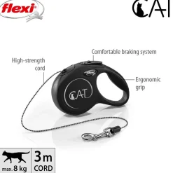 Flexi Kissan Valjaat|Ulkoilu*Classic Cat Cord XS 3m/8kg