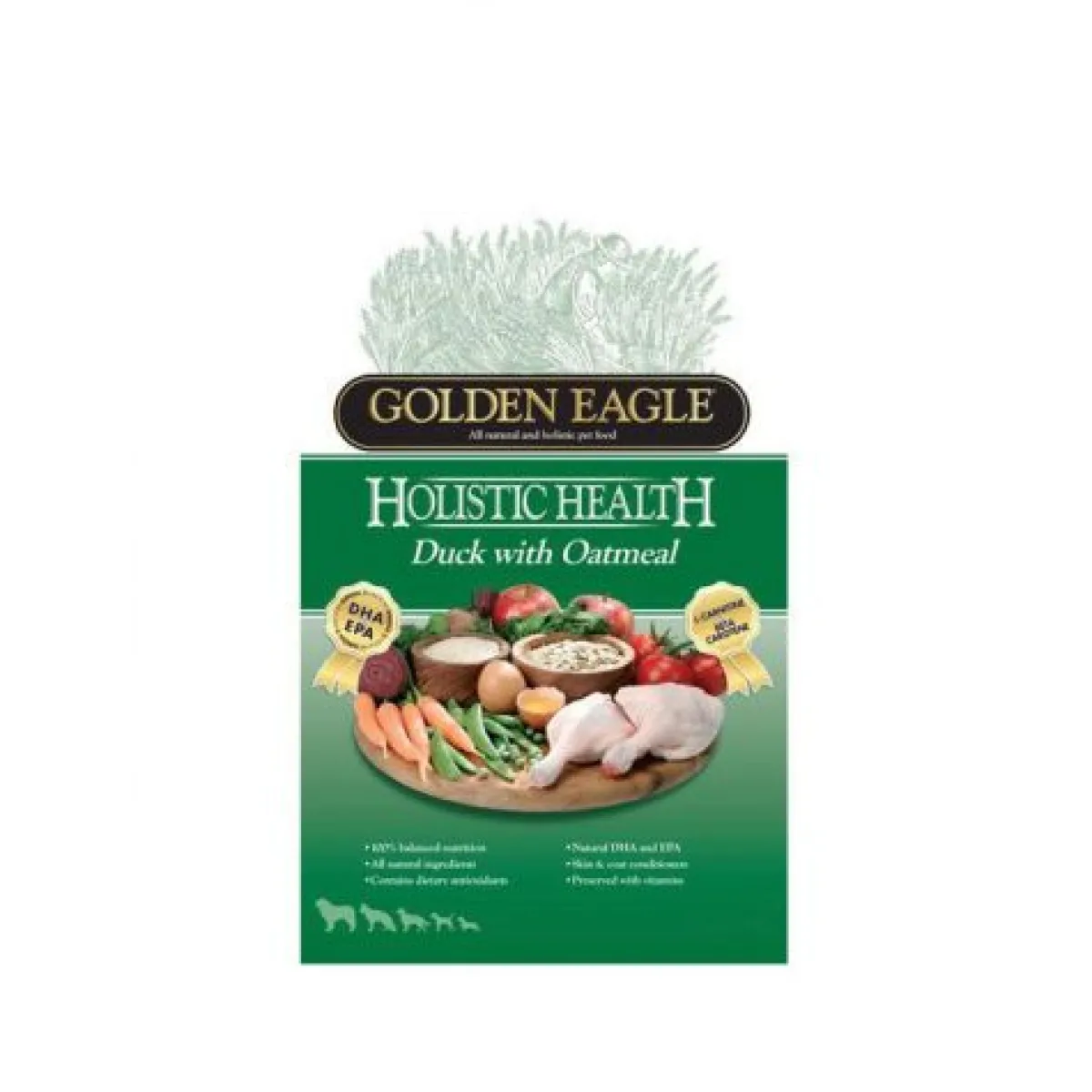 Golden Eagle Koiran Kuivaruoka*Holistic Duck with Oatmeal 2 x 12 kg